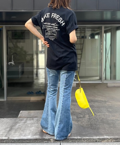 mi via loca（ミヴィアロカ）の「FRUIT of THE LOOM ペイントロゴTシャツ（Tシャツ/カットソー・レディース・ブラック/オフホワイト/ナチュラル・LARGE/X-LARGE）」の22枚目の写真