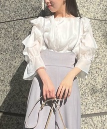 ◇シアーラッフルブラウス