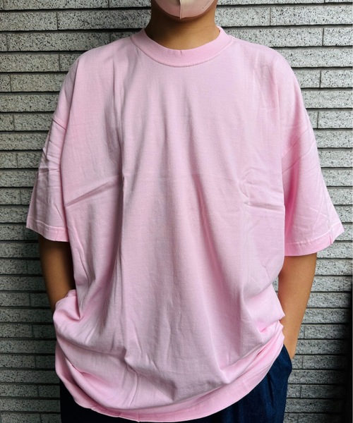 ONE DAY KMC (ワンデイケーエムシー)の「K-pro / 半袖BIG Tシャツ(Tシャツ/カットソー・メンズ・ライトグリーン/ネイビー/オレンジ/オートミール/イエロー/グリーン/ホワイト/杢グレー/ブルー/サックスブルー/ブラック/ロイヤルブルー/ピンク・XXXX-LARGE/XXX-LARGE)」の12枚目の写真
