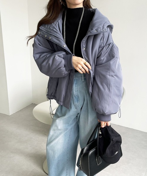 GeeRA（ジーラ）の「フェイクダウンモンスターパーカー（ダウンジャケット/コート・レディース・ブラック/ブルー/アイボリー/モカ・MEDIUM/LARGE/X-LARGE）」の20枚目の写真