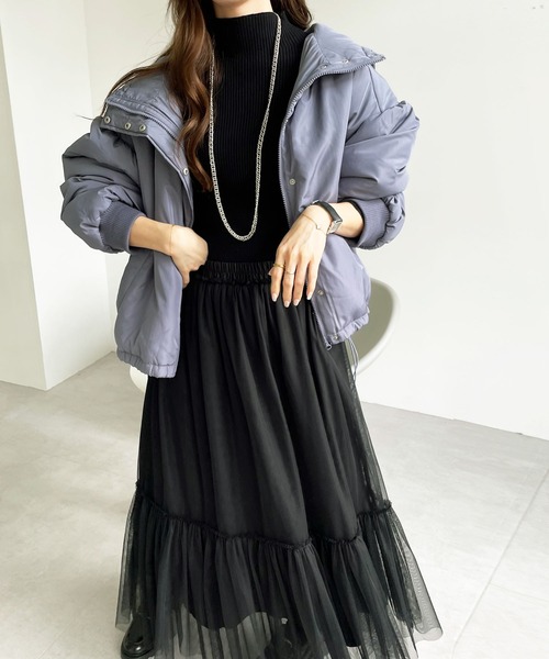 GeeRA（ジーラ）の「フェイクダウンモンスターパーカー（ダウンジャケット/コート・レディース・ブラック/ブルー/アイボリー/モカ・MEDIUM/LARGE/X-LARGE）」の19枚目の写真