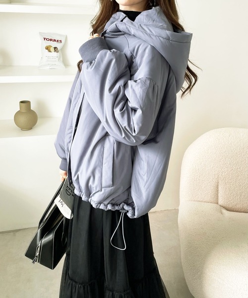 GeeRA（ジーラ）の「フェイクダウンモンスターパーカー（ダウンジャケット/コート・レディース・ブラック/ブルー/アイボリー/モカ・MEDIUM/LARGE/X-LARGE）」の16枚目の写真