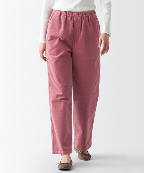 無印良品（ムジルシリョウヒン）の「コーデュロイストレートイージーパンツ（その他パンツ・レディース・スモークピンク/ダークグレー/ベージュ/アイボリー・XL/M/L/S/XXL/XS）」の4枚目の写真
