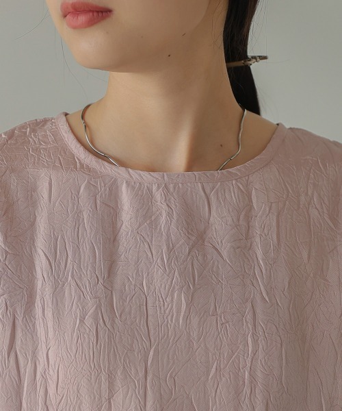 Bab（バブ）の「ウエストドロストワッシャーサテンブラウス（シャツ/ブラウス・レディース・ブラック/ベージュ/ピンク・M）」の12枚目の写真