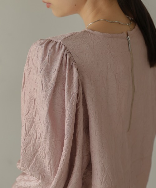 Bab（バブ）の「ウエストドロストワッシャーサテンブラウス（シャツ/ブラウス・レディース・ブラック/ベージュ/ピンク・M）」の15枚目の写真