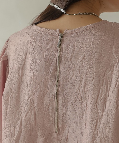 Bab（バブ）の「ウエストドロストワッシャーサテンブラウス（シャツ/ブラウス・レディース・ブラック/ベージュ/ピンク・M）」の16枚目の写真