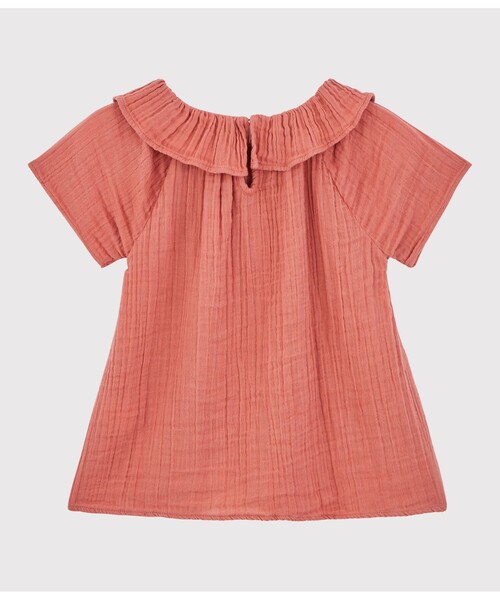 PETIT BATEAU(プチバトー)の「チュビック半袖ブラウス(シャツ/ブラウス・キッズ・ホワイト/ピンク・8YEAR/6YEAR/10YEAR/12YEAR)」の4枚目の写真