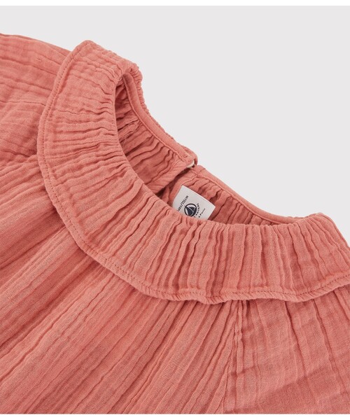 PETIT BATEAU(プチバトー)の「チュビック半袖ブラウス(シャツ/ブラウス・キッズ・ホワイト/ピンク・8YEAR/6YEAR/10YEAR/12YEAR)」の3枚目の写真
