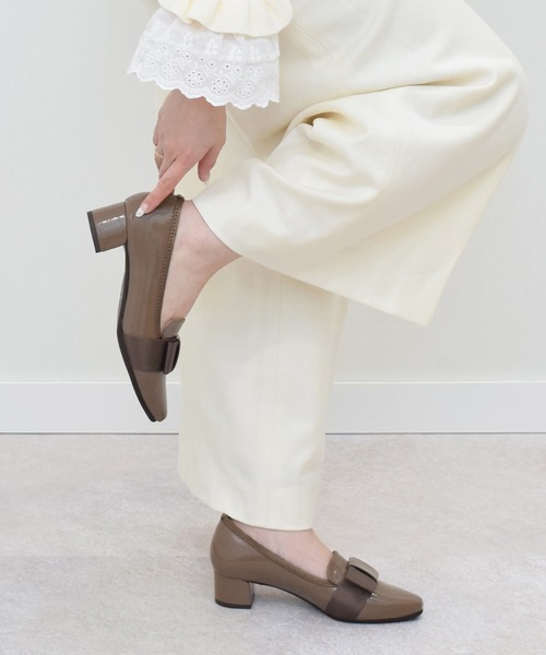 Bridget Birkin（ブリジットバーキン）の「【Bridget Birkin walk】オペラリボンヒールウォーキングパンプス(535222)（パンプス・レディース・ダークベージュ/ブラック/ブラック系その他/ベージュ・23/24.5/24/22.5/23.5）」の18枚目の写真