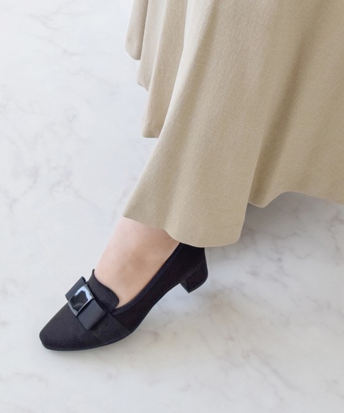 Bridget Birkin（ブリジットバーキン）の「【Bridget Birkin walk】オペラリボンヒールウォーキングパンプス(535222)（パンプス・レディース・ダークベージュ/ブラック/ブラック系その他/ベージュ・23/24.5/24/22.5/23.5）」の19枚目の写真