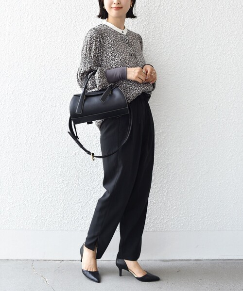 【極美品】SHIPS　シップス　手洗い可能　フラワー プリント 配色 ブラウス SHIPS（シップス）の「* 〈手洗い可能〉フラワー プリント 配色
