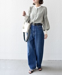 SHIPS（シップス）の「* 〈手洗い可能〉フラワー プリント 配色 
