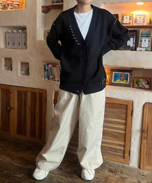 tolene(トレネ)の「サイドラインドローストリングビッグシルエットパンツ(その他パンツ・レディース・オフホワイト/モカ/ブラック・FREE)」の4枚目の写真