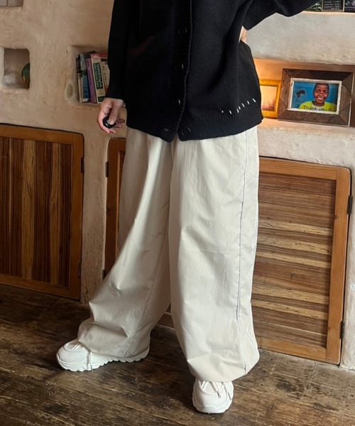 tolene(トレネ)の「サイドラインドローストリングビッグシルエットパンツ(その他パンツ・レディース・オフホワイト/モカ/ブラック・FREE)」の5枚目の写真