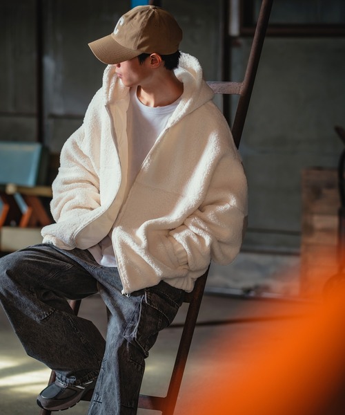 improves（インプローブス）の「【UAU】ボア フルジップ パーカー（ブルゾン・メンズ・グレイッシュベージュ/オフホワイト/ブラック・X-LARGE/LARGE/MEDIUM）」の16枚目の写真