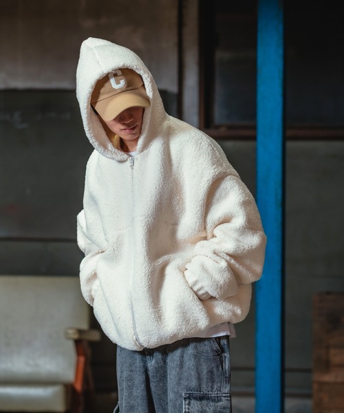 improves（インプローブス）の「【UAU】ボア フルジップ パーカー（ブルゾン・メンズ・グレイッシュベージュ/オフホワイト/ブラック・X-LARGE/LARGE/MEDIUM）」の18枚目の写真