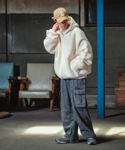 improves（インプローブス）の「【UAU】ボア フルジップ パーカー（ブルゾン・メンズ・グレイッシュベージュ/オフホワイト/ブラック・X-LARGE/LARGE/MEDIUM）」の19枚目の写真