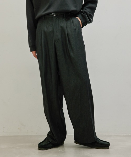 JUNRED（ジュンレッド）の「セットアップ対応 / テンセルタッチドレープワイドパンツ（デニムパンツ・メンズ・ネイビー/ブラック・S/L/M）」の4枚目の写真