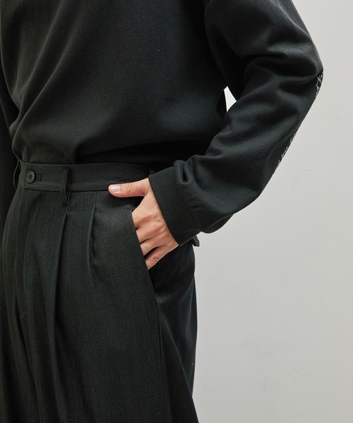 JUNRED（ジュンレッド）の「セットアップ対応 / テンセルタッチドレープワイドパンツ（デニムパンツ・メンズ・ネイビー/ブラック・S/L/M）」の13枚目の写真