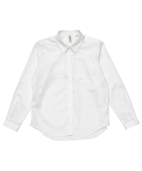TOKYO SHIRTS(トウキョウシャツ)の「形態安定ノーアイロン レギュラーカラー 長袖ストレートベーシックシャツ(シャツ/ブラウス・レディース・ホワイト/ネイビー/ダークブルー・L/M/LL)」の2枚目の写真