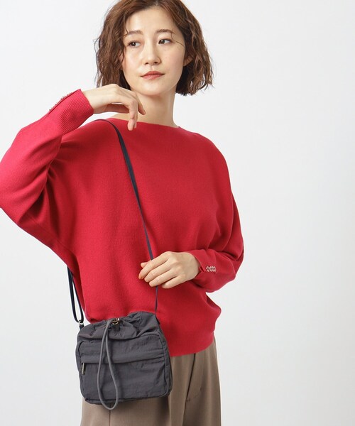 grove(グローブ)の「◆ドロストポケミニショルダー(ショルダーバッグ・レディース・ブラック/チャコールグレー/カーキ/アイボリー・00)」の7枚目の写真