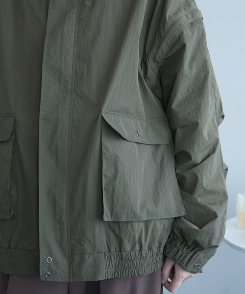 aimoha(アイモハ)の「aimoha men 2wayスタンドカラー ブルゾン(ブルゾン・メンズ・カーキ/ブラック・M/L/XL)」の6枚目の写真