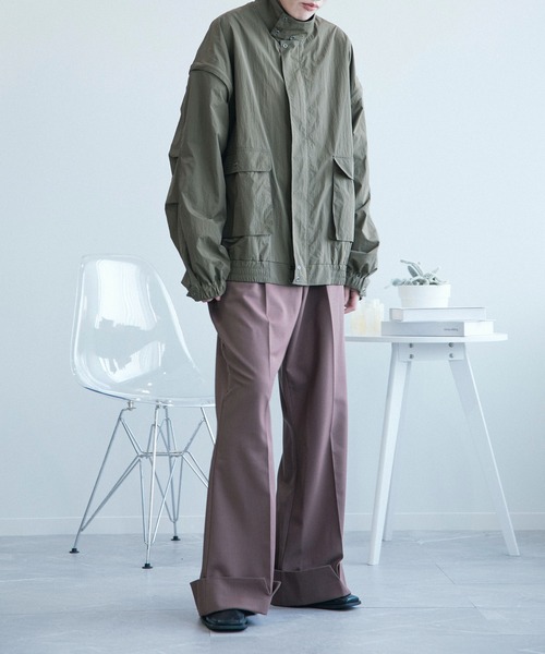 aimoha(アイモハ)の「aimoha men 2wayスタンドカラー ブルゾン(ブルゾン・メンズ・カーキ/ブラック・M/L/XL)」の11枚目の写真