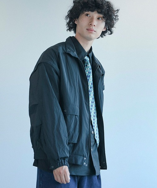 aimoha(アイモハ)の「aimoha men 2wayスタンドカラー ブルゾン(ブルゾン・メンズ・カーキ/ブラック・M/L/XL)」の14枚目の写真