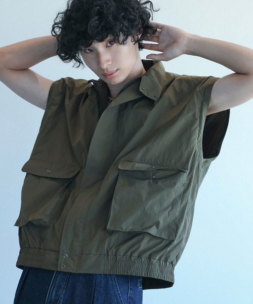 aimoha(アイモハ)の「aimoha men 2wayスタンドカラー ブルゾン(ブルゾン・メンズ・カーキ/ブラック・M/L/XL)」の20枚目の写真