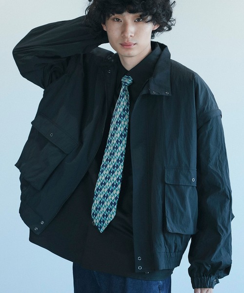 aimoha(アイモハ)の「aimoha men 2wayスタンドカラー ブルゾン(ブルゾン・メンズ・カーキ/ブラック・M/L/XL)」の22枚目の写真