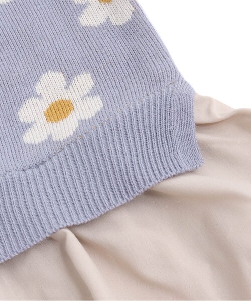 apres les cours（アプレレクール）の「花柄ニットベストトップス（シャツ/ブラウス・キッズ・ベージュ/ラベンダー・100/80/140/90/120/130/110）」の13枚目の写真