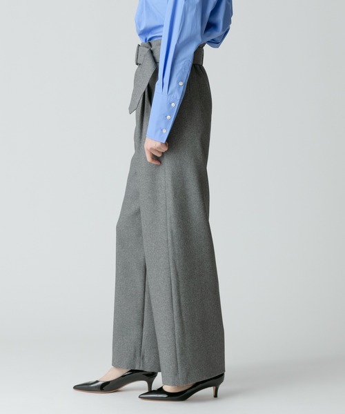 allureville（アルアバイル）の「ウールライクポリBIGバックルパンツ（その他パンツ・レディース・ベージュ/オフホワイト/グレー系その他/ブラック・1/2）」の22枚目の写真