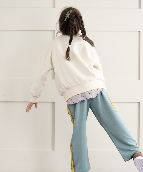 Life Support Products（ライフサポートプロダクツ）の「ウラケカレッジトレーナー（80～150cm）（スウェット・キッズ・杢グレー/エメラルド/チャコール/ブラウン/レッド/オフホワイト・100/110/120/130/140/95/150/80/90）」の22枚目の写真