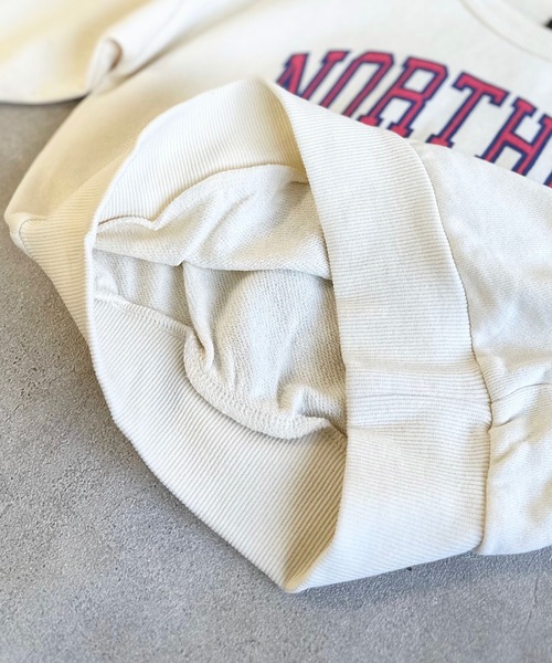 Life Support Products（ライフサポートプロダクツ）の「ウラケカレッジトレーナー（80～150cm）（スウェット・キッズ・杢グレー/エメラルド/チャコール/ブラウン/レッド/オフホワイト・100/110/120/130/140/95/150/80/90）」の10枚目の写真