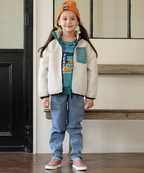 Life Support Products（ライフサポートプロダクツ）の「ウラケカレッジトレーナー（80～150cm）（スウェット・キッズ・杢グレー/エメラルド/チャコール/ブラウン/レッド/オフホワイト・100/110/120/130/140/95/150/80/90）」の12枚目の写真