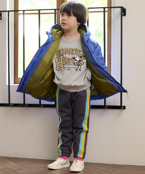 Life Support Products（ライフサポートプロダクツ）の「ウラケカレッジトレーナー（80～150cm）（スウェット・キッズ・杢グレー/エメラルド/チャコール/ブラウン/レッド/オフホワイト・100/110/120/130/140/95/150/80/90）」の13枚目の写真