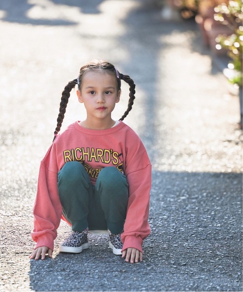 Life Support Products（ライフサポートプロダクツ）の「ウラケカレッジトレーナー（80～150cm）（スウェット・キッズ・杢グレー/エメラルド/チャコール/ブラウン/レッド/オフホワイト・100/110/120/130/140/95/150/80/90）」の16枚目の写真