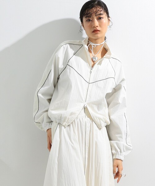 Ray BEAMS(レイビームス)の「Ray BEAMS / パイピング トラック ジャケット(ブルゾン・レディース・ネイビー/オフホワイト・0/1)」の5枚目の写真