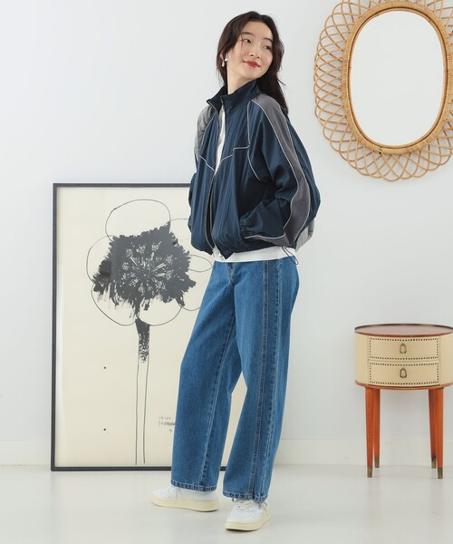 Ray BEAMS(レイビームス)の「Ray BEAMS / パイピング トラック ジャケット(ブルゾン・レディース・ネイビー/オフホワイト・0/1)」の16枚目の写真