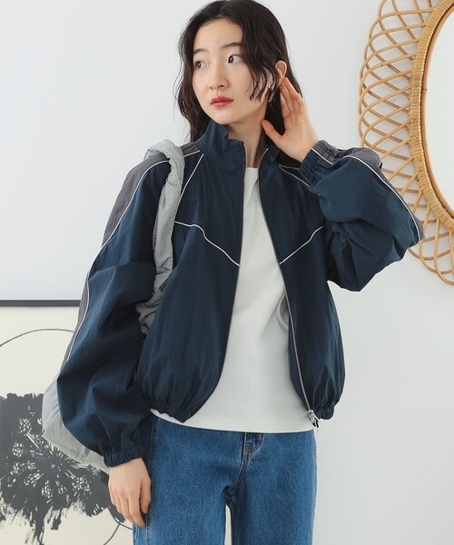 Ray BEAMS(レイビームス)の「Ray BEAMS / パイピング トラック ジャケット(ブルゾン・レディース・ネイビー/オフホワイト・0/1)」の19枚目の写真