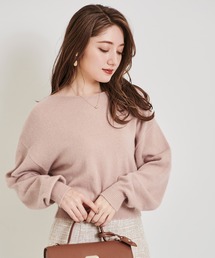 LAISSE PASSE | うしろパールふわふわニットプルオーバー(ニット/セーター)