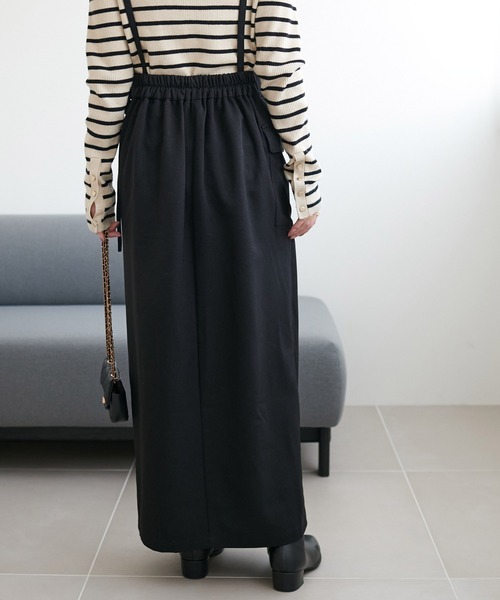 DISCOAT（ディスコート）の「ウールライク肩ヒモ付ラップスカート