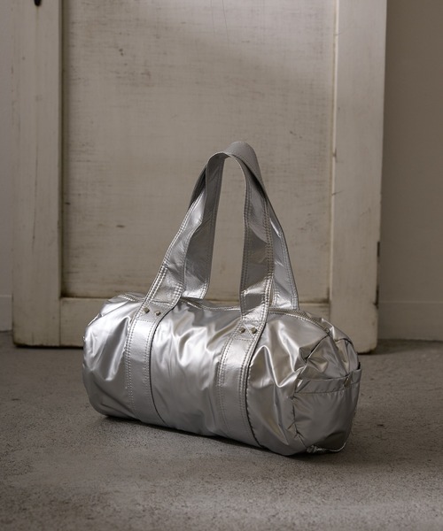 Birthday room(バースデイルーム)の「ダブルポケットナイロンボストンバック(ボストンバッグ・レディース・シルバー/ブラック/カーキ・FREE)」の22枚目の写真