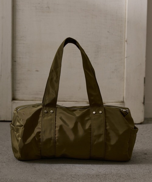 Birthday room(バースデイルーム)の「ダブルポケットナイロンボストンバック(ボストンバッグ・レディース・シルバー/ブラック/カーキ・FREE)」の18枚目の写真