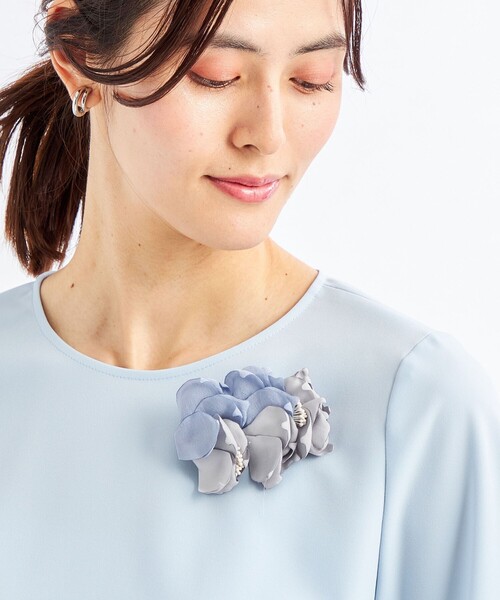 green label relaxing（グリーンレーベルリラクシング）の「フラワーミックス コサージュ（ブローチ/コサージュ・レディース・ライトブルー/その他1/ネイビー/ライトグレー/ナチュラル・FREE）」の11枚目の写真