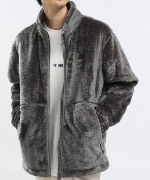 GLOBAL WORK Smile Seed Store（グローバルワーク スマイルシードストア）の「防風ボアブルゾン/973438（ブルゾン・メンズ・杢グレー/ブラック/アイボリー・MEDIUM/X-LARGE/LARGE/SMALL）」の3枚目の写真