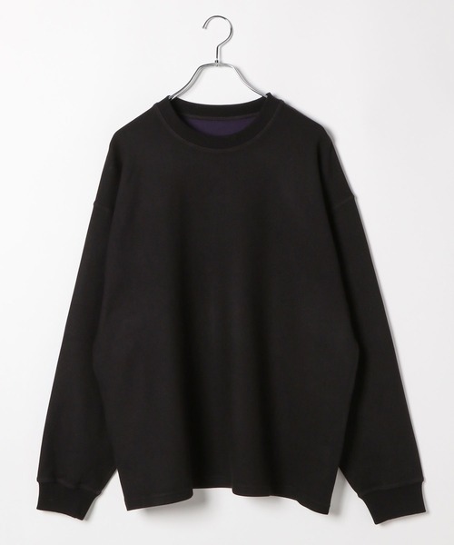 niko and...（ニコアンド）の「起毛リバーシブルクループルオーバー（その他トップス・メンズ・ブラック/ベージュ/オフホワイト・MEDIUM/LARGE）」の2枚目の写真