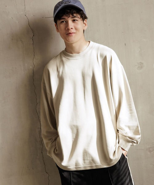 niko and...（ニコアンド）の「起毛リバーシブルクループルオーバー（その他トップス・メンズ・ブラック/ベージュ/オフホワイト・MEDIUM/LARGE）」の4枚目の写真