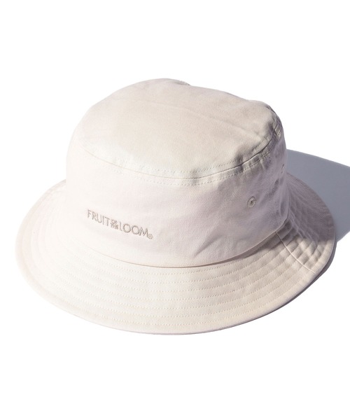 FRUIT OF THE LOOM(フルーツオブザルーム)の「LOGO BUCKET HAT / バケット / ハット / カジュアル / ユニセックス / ワンポイント / シンプル(ハット・メンズ・ブラック/サックスブルー/ピンク/オフホワイト/ベージュ・FREE)」の11枚目の写真