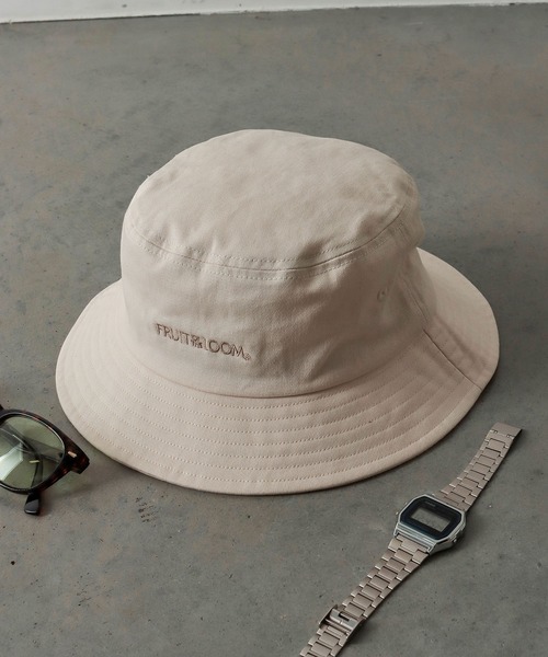 FRUIT OF THE LOOM(フルーツオブザルーム)の「LOGO BUCKET HAT / バケット / ハット / カジュアル / ユニセックス / ワンポイント / シンプル(ハット・メンズ・ブラック/サックスブルー/ピンク/オフホワイト/ベージュ・FREE)」の16枚目の写真